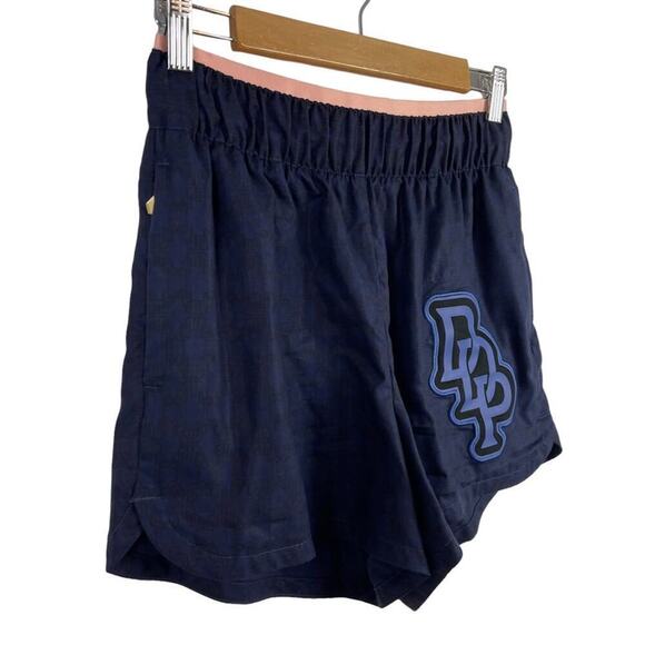 Puma x Dapper Dan Women's Jacquard Athletic Shorts Navy and Pink Size Small - Picture 7 of 15